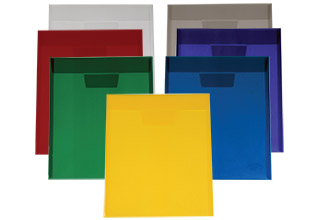 Poly Tuck-In Top Open Envelopes Assorted 10 x 11-3/4 