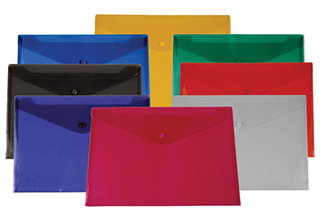Poly Snap Side Open Envelopes Assorted 13 x 9-1/4 