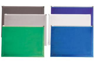 Poly Zip Gusset Envelopes Assorted 12-3/4 x 9-1/2 x 1 