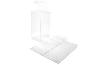 SOFT FOLD ARCHIVAL FOOD SAFE BOXES Clear 4-1/4 x 8-1/4 x 1-1/4 