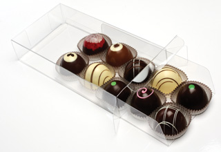 CANDY BOX WITH INSERT Clear 2-1/8 x 4-1/4 x 1-3/8 