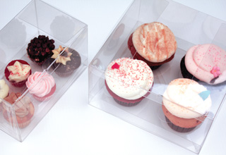 CUPCAKE BOX Clear 9-1/2 x 3 x 6 