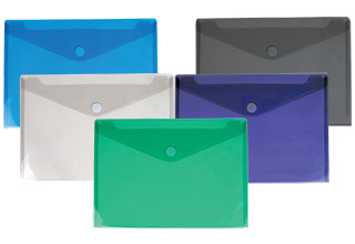 Poly Velcro Ribbed Finish Side Open Envelopes Assorted 14-1/2 x 10-3/8 