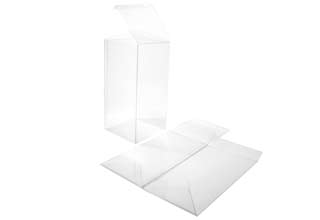 SOFT FOLD ARCHIVAL FOOD SAFE BOXES Clear 4-3/8 x 8-5/16 x 3 